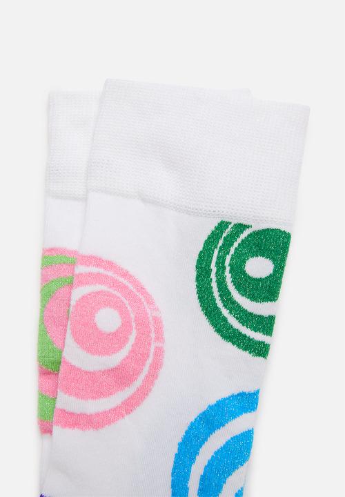 Happy Socks - Hypnosis socks - white