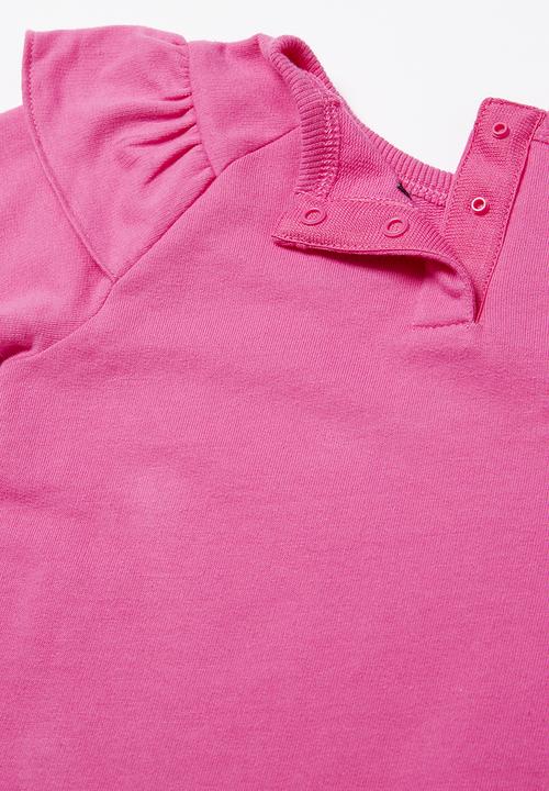 Converse - Converse raglan ruffle slv covrall - mod pink