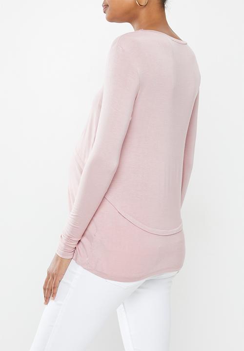 Cotton On - Maternity 2-in-1 long sleeve top - fragrant lilac