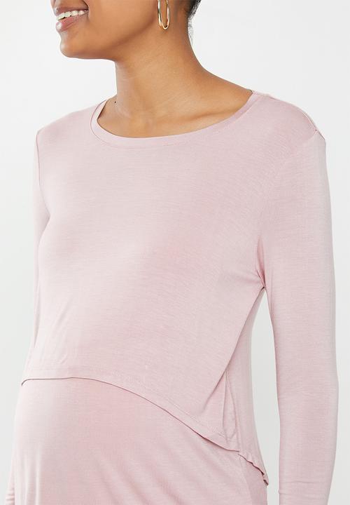 Cotton On - Maternity 2-in-1 long sleeve top - fragrant lilac