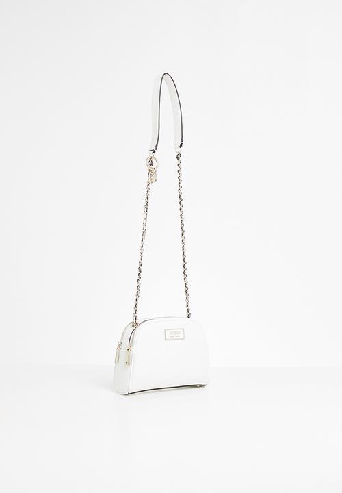 GUESS - Logo love crossbody top zip - white