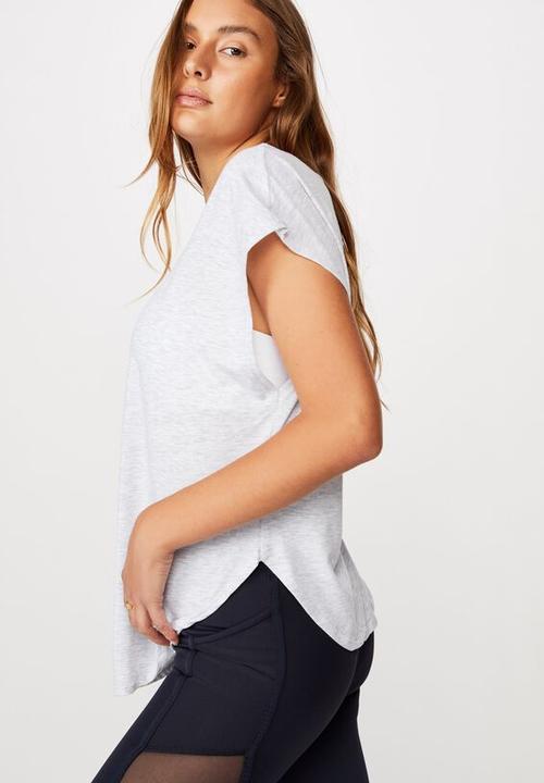 Cotton On - Active scoop hem T-shirt - grey