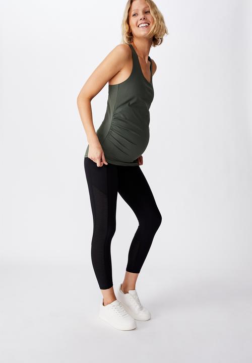 Cotton On - Maternity fitted tank top - khaki