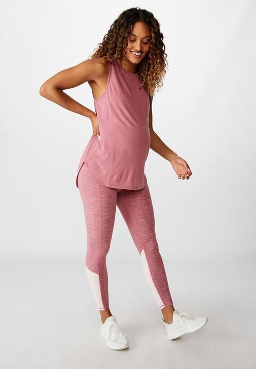 Cotton On - Maternity so soft 7/8 tight - washed rose marle splice
