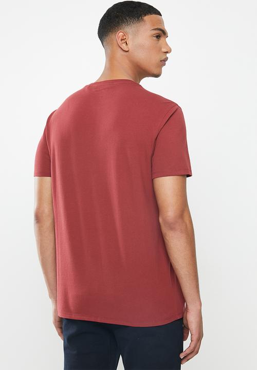 GUESS - Short sleeve guess philli polo - burgundy 