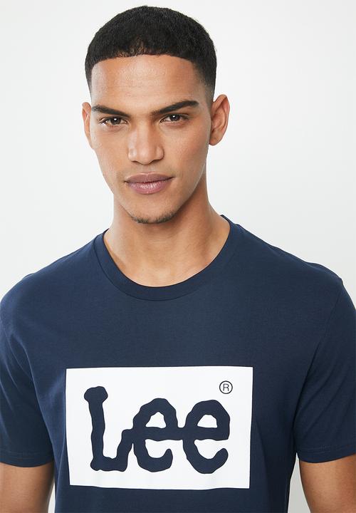 Lee  - Contrast block out tee - navy