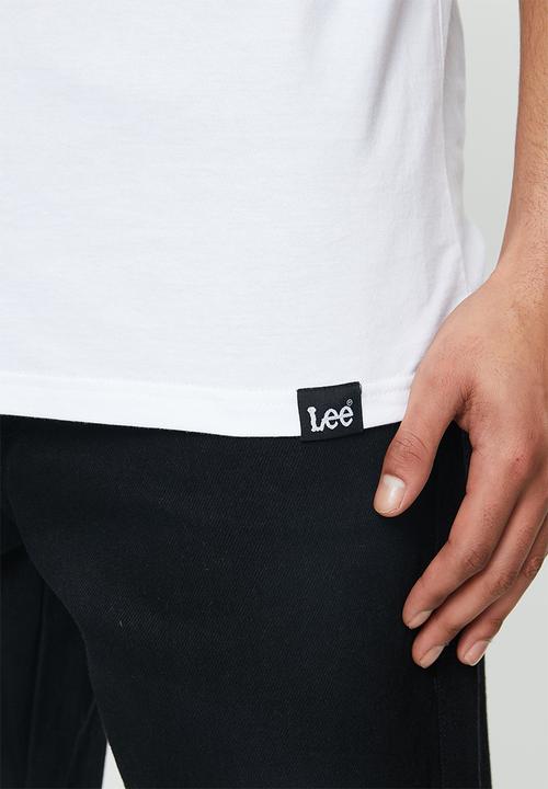 Lee  - Contrast block out tee - white