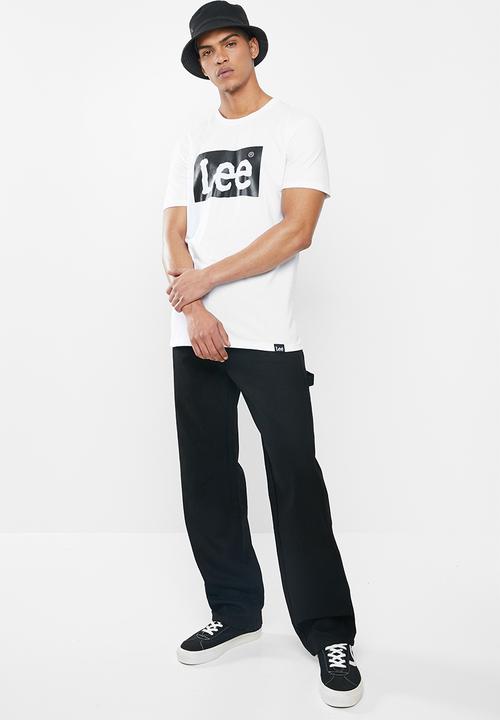 Lee  - Contrast block out tee - white