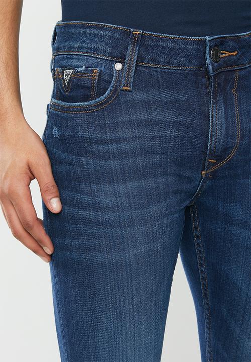 GUESS - Dark wash skinny jean - dark blue