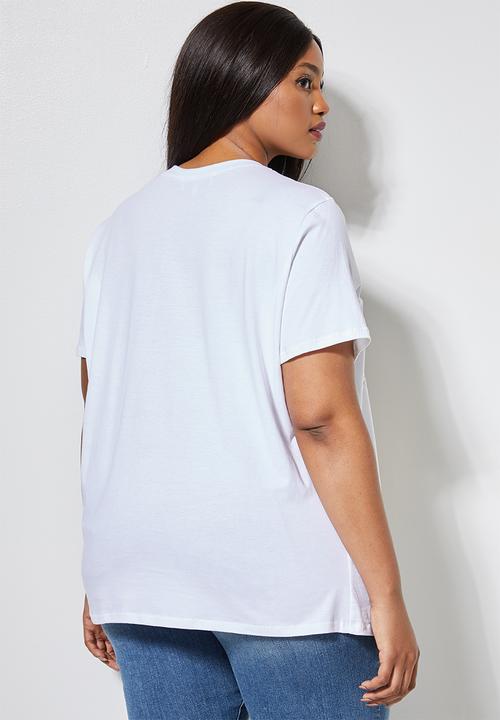 Superbalist - Printed face graphic tee - white