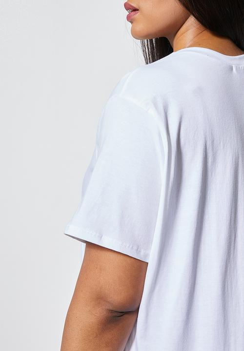 Superbalist - Printed face graphic tee - white
