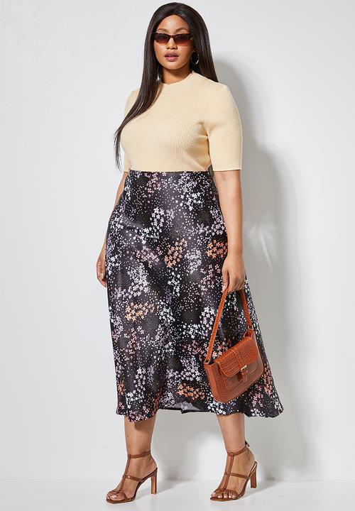 Superbalist - Midi bias slip skirt - multi 