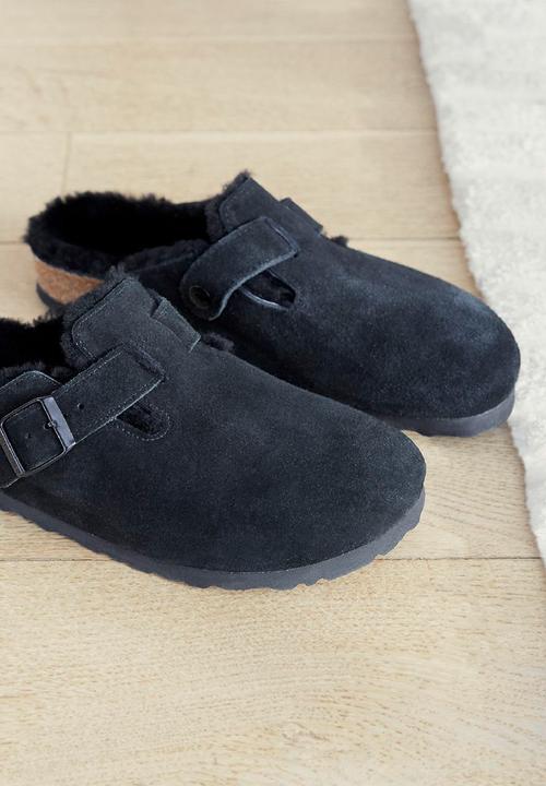 Birkenstock - Boston suede leather regular - black