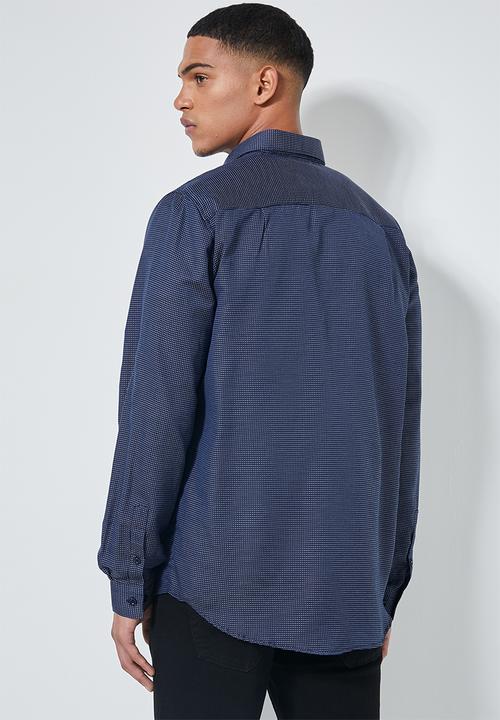 Superbalist - Barber regular fit long sleeve oxford shirt - navy
