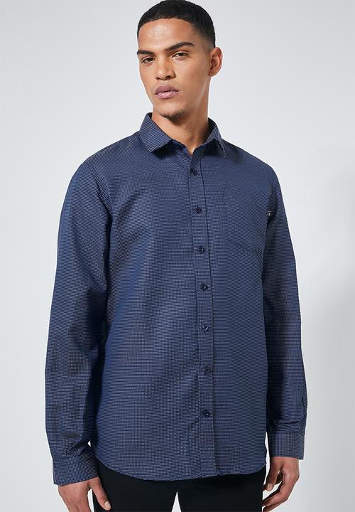 Superbalist - Barber regular fit long sleeve oxford shirt - navy