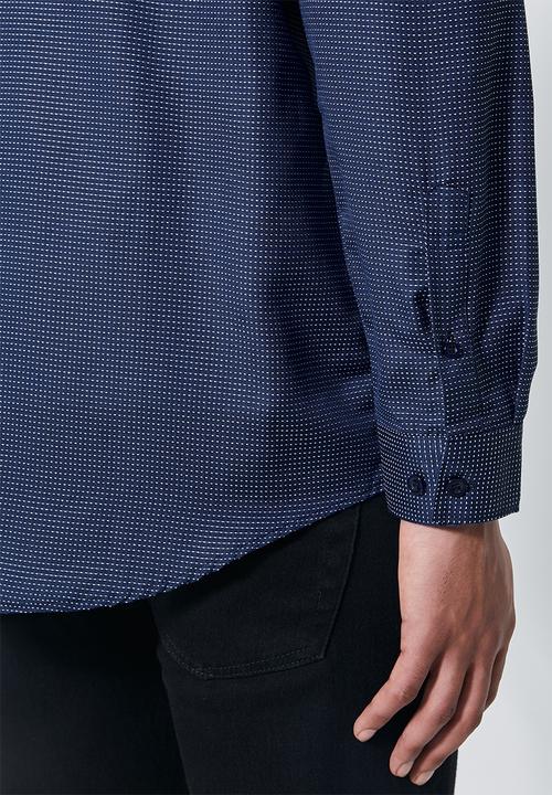 Superbalist - Barber regular fit long sleeve oxford shirt - navy