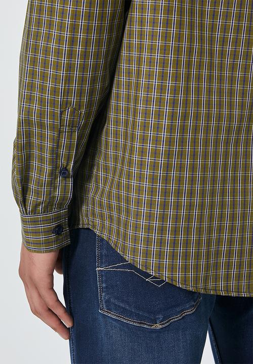 Superbalist - Barber regular fit long sleeve oxford shirt - olive