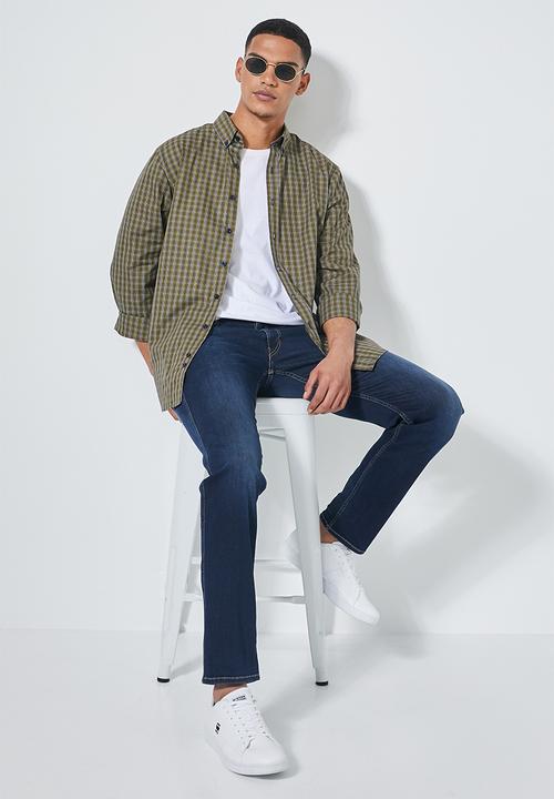 Superbalist - Barber regular fit long sleeve oxford shirt - olive