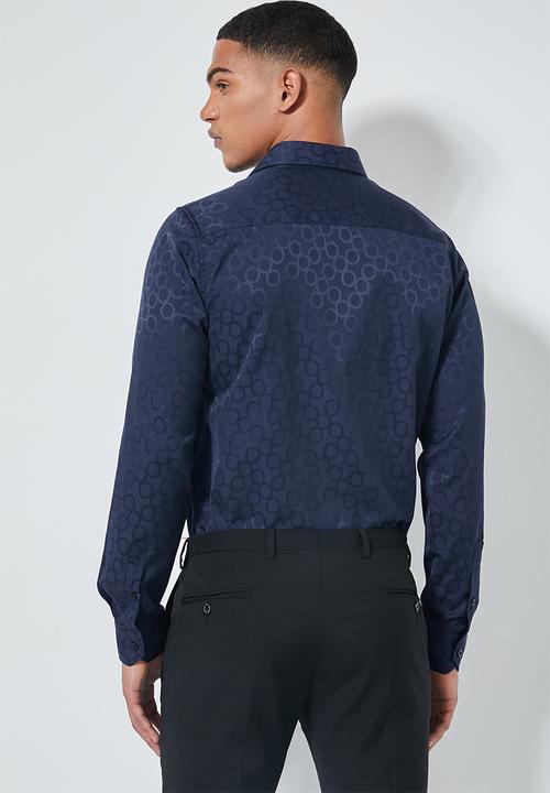 Superbalist - Jos slim fit long sleeve shirt - navy