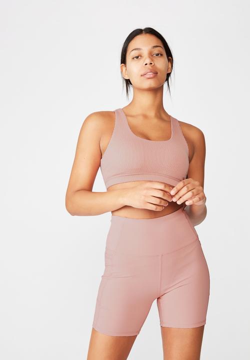 Cotton On - Workout cut out crop -bubblegum