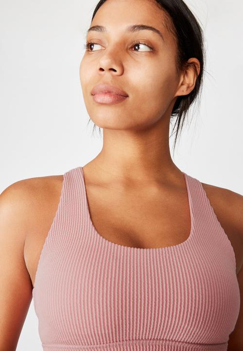 Cotton On - Workout cut out crop -bubblegum