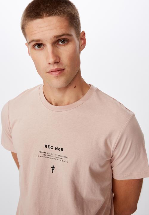 Cotton On - Longline scoop hem tee - dirty pink