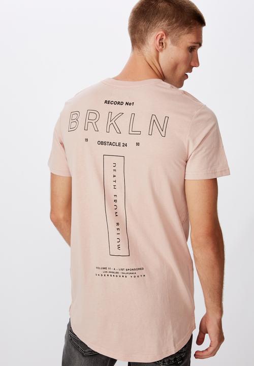 Cotton On - Longline scoop hem tee - dirty pink