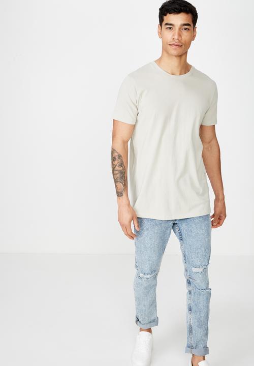 Cotton On - Essential longline curved hem tee - smoke