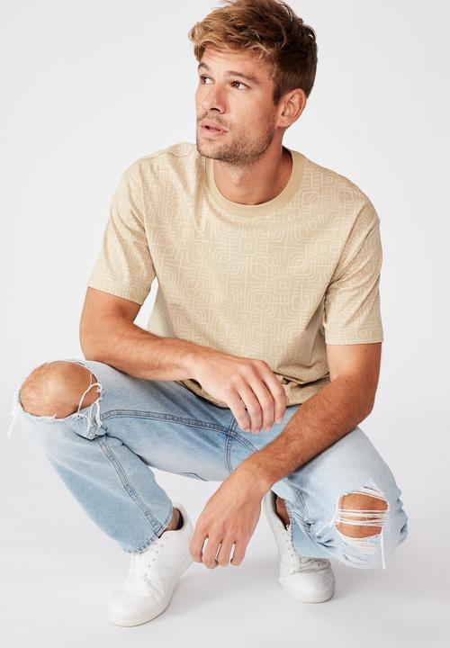 Cotton On - Festival tee - sand optical pattern