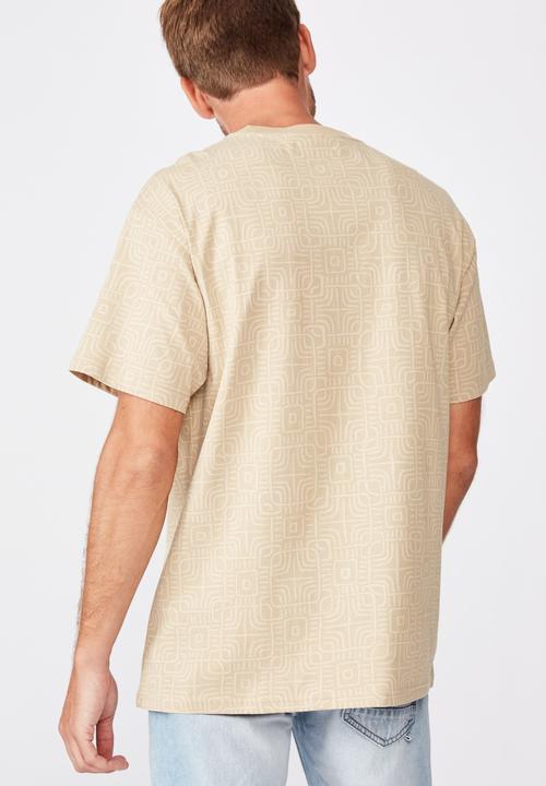 Cotton On - Festival tee - sand optical pattern