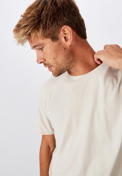 Cotton On - Longline curve hem burnout tee - smoke