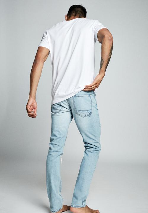 Cotton On - Slim fit jean  - ohio blue + rips