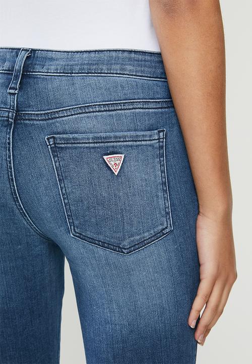 GUESS - Ripped fashion sexy curve jeans - blue