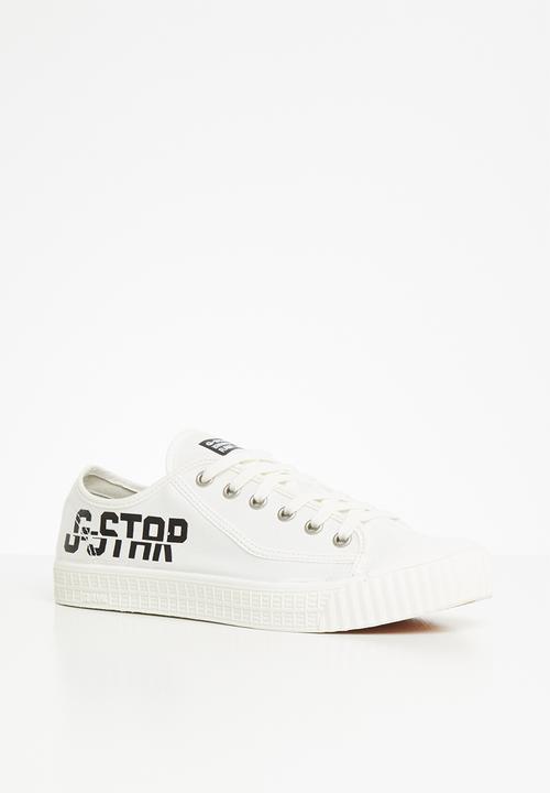 G-STAR - Rovulc low print - heringbone denim - white & black