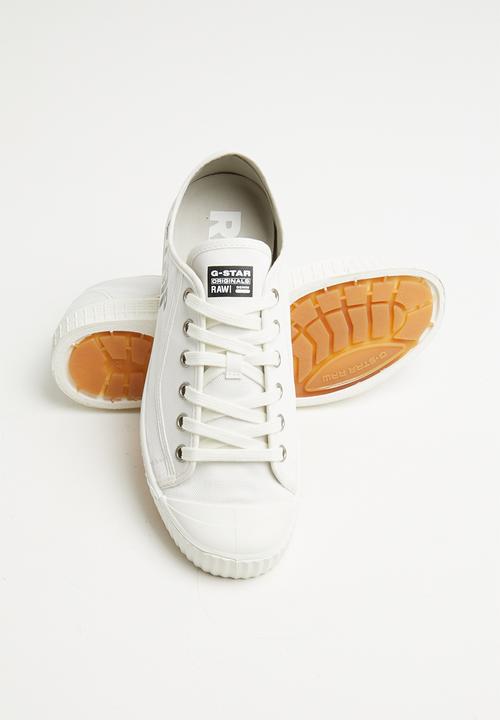 G-STAR - Rovulc low print - heringbone denim - white & black