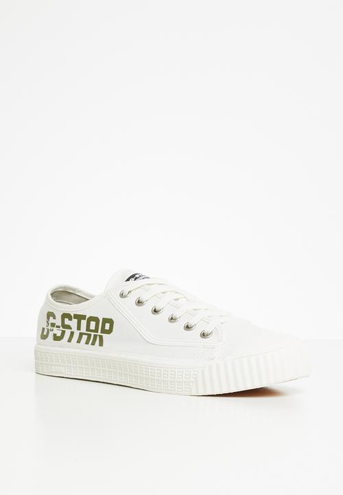 G-STAR - Rovulc low print - heringbone denim - white & sage
