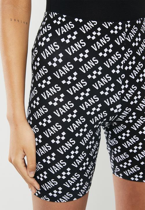 Vans - Brand striper bike shorts - black & white
