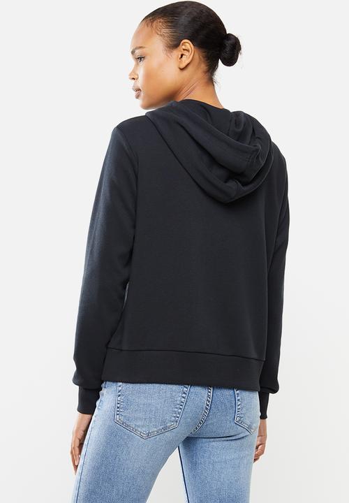 PUMA - Classics logo hoody - black & sliver 