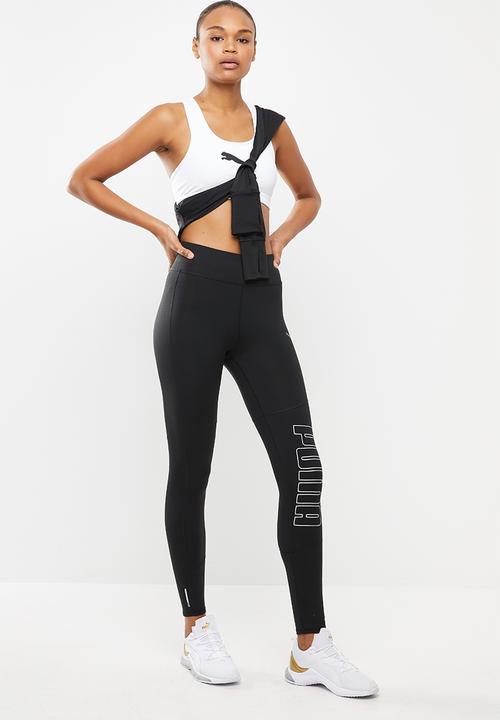 PUMA - Logo 7/8 graphic tight - black & silver