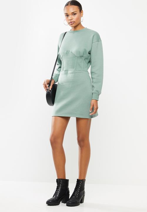 Missguided - Oversized corset sweater dress - mint