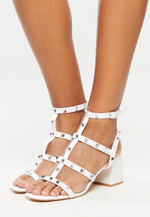 Public Desire - Always low block heel - white