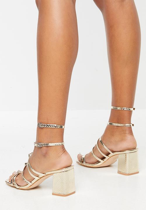 Public Desire - Zizi low block heel - gold