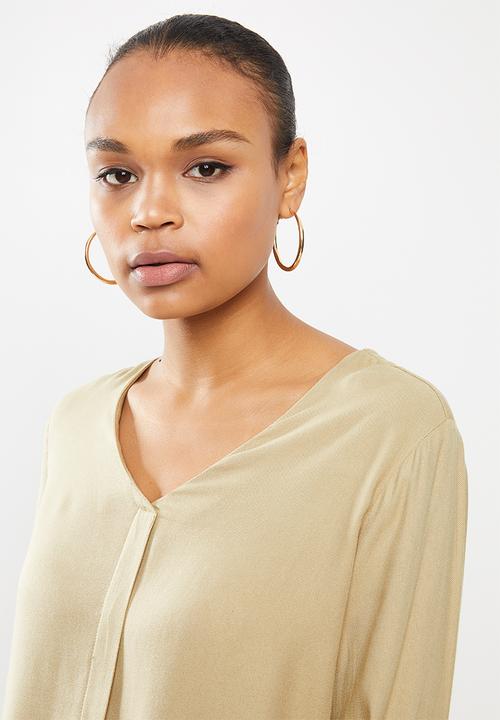 edit - Notch neck blouse - stone