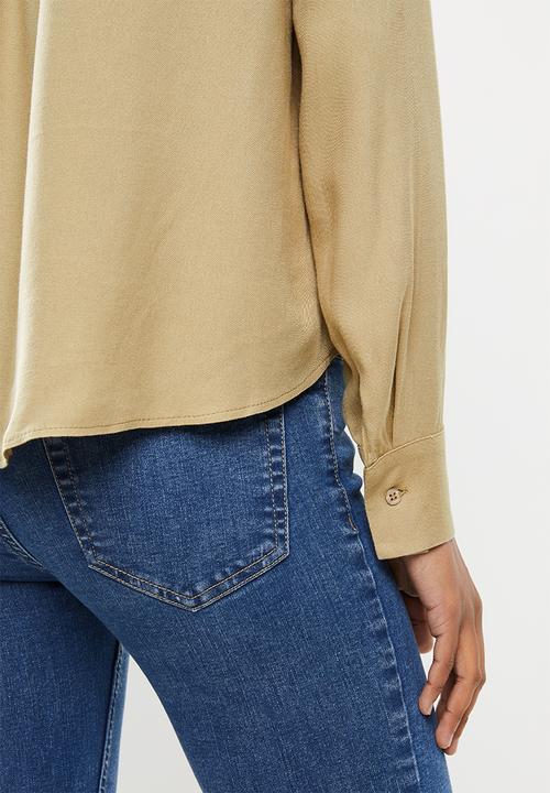 edit - Notch neck blouse - stone