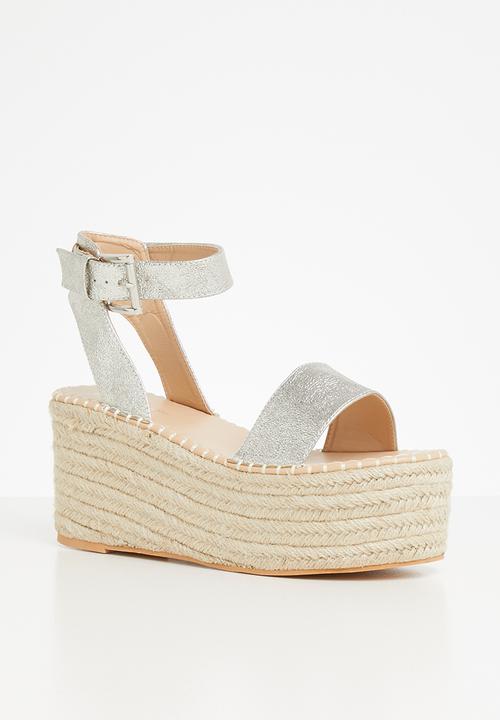 Public Desire - Saffy wedge heel - silver