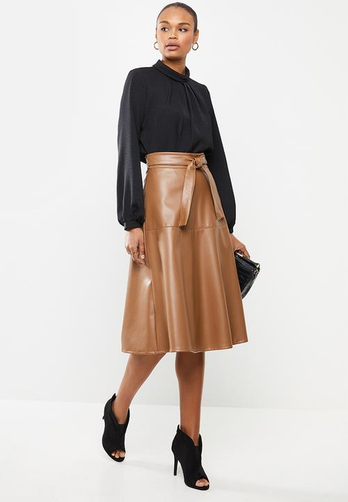 edit - Rolled neck blouse - black