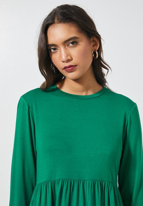 Superbalist - Tiered knit dress - emerald green