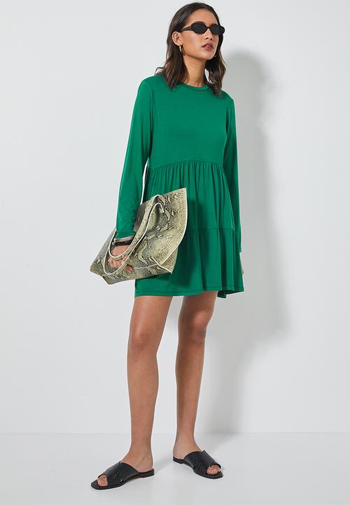 Superbalist - Tiered knit dress - emerald green