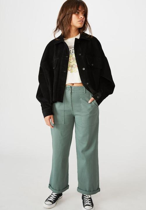 Factorie - Cord crop jacket - black