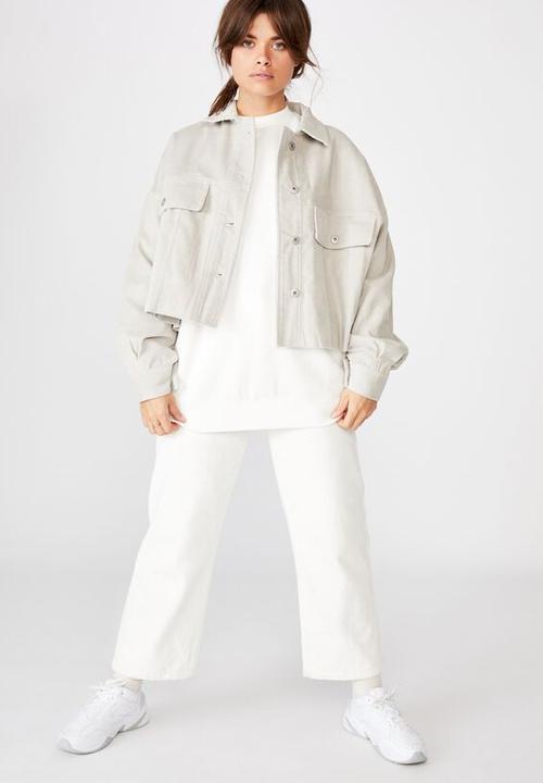 Factorie - Cord crop jacket - oyster